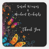 蝶お洒落園はがき スクエアシール (正面)