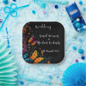 蝶お洒落園はがき ペーパープレート (パーティー)