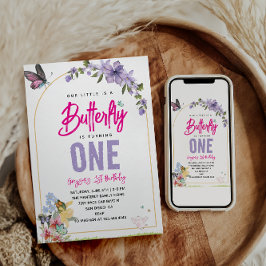 蝶お洒落園1歳の誕生日 招待状