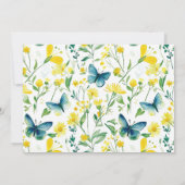 蝶お洒落園1st誕生日の写真 招待状 (裏面)