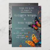 蝶お洒落庭園の結婚式 招待状 (正面/裏面)