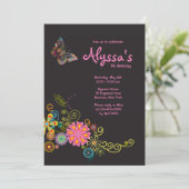 蝶お洒落招待状 招待状 (スタンド正面)