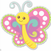 蝶お洒落漫画のシール シール (正面)