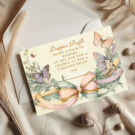 蝶お洒落蝶の蝶おむつラッフル エンクロージャーカード