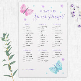 蝶お洒落財布ベビーシャワーゲーム