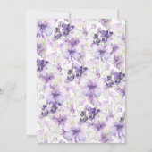 蝶お洒落赤ちゃんシャワー招待状 招待状 (裏面)