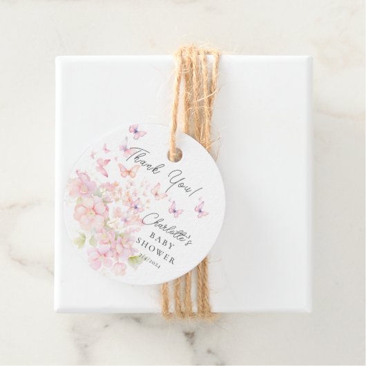 蝶お洒落赤ちゃんシャワー フェイバータグ (インサイチュ)