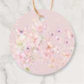 蝶お洒落赤ちゃんシャワー フェイバータグ (裏面)