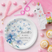 蝶お洒落赤ちゃんシャワー ペーパープレート (パーティー)