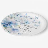蝶お洒落赤ちゃんシャワー ペーパープレート (アングル)