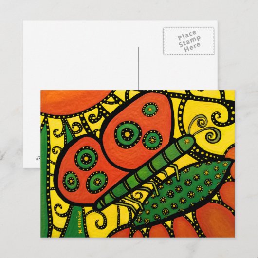 蝶お洒落 ポストカード (正面/裏面)