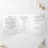 蝶お祝いの人生の3つ折 三つ折り案内状 (内部)