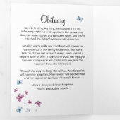 蝶お祝いの人生の3つ折 三つ折り案内状 (内部最初)