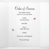 蝶お祝いの人生の3つ折 三つ折り案内状 (内部中)