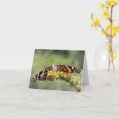 蝶お祝いカード カード (黄色い花)