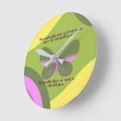 蝶からの教訓 ラウンド壁時計 (傾斜)