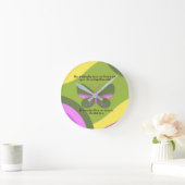 蝶からの教訓 ラウンド壁時計 (ホーム)