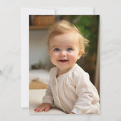 蝶かわいい写真1誕生日ワイルドフラワー 招待状 (裏面)