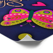 蝶かわいらし々が旅のインスピレーションを受け入れる ポスター (角)