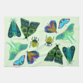 蝶かわいらしと蛾のキッチンティータオル キッチンタオル (横)