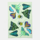 蝶かわいらしと蛾のキッチンティータオル キッチンタオル (縦)