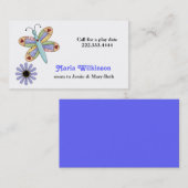 蝶かわいらしのママのカード コーリングカード (正面/裏面)