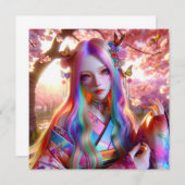 蝶かわいらしの神秘的なエーテルの女性 (正面/裏面)