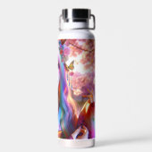 蝶かわいらしの神秘的なエーテルの女性 ウォーターボトル (背面)