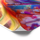 蝶かわいらしの神秘的なエーテルの女性 ポスター (角)