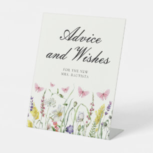 蝶かわいらしアドバイスウィーズブライダルシャワー 台座サイン