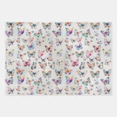蝶かわいらしグリッター ラッピングペーパーシート (正面)
