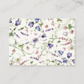 蝶かわいらしレシピブライダルシャワー エンクロージャーカード (裏面)