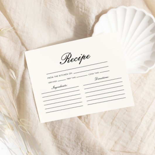 蝶かわいらしレシピブライダルシャワー エンクロージャーカード