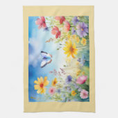 蝶かわいらし園の水彩蝶 キッチンタオル (縦)