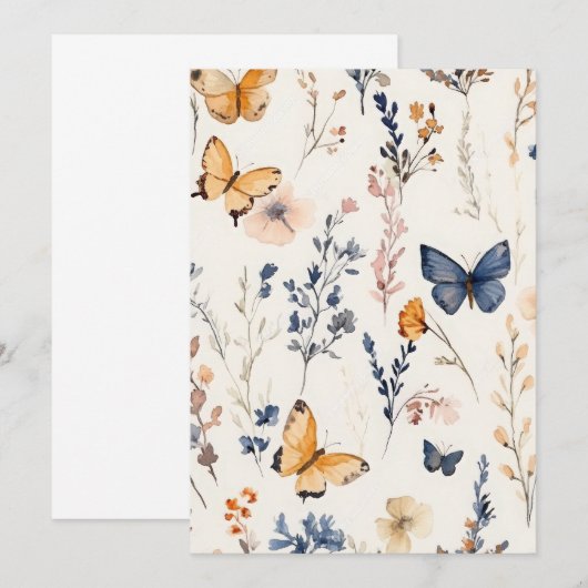 蝶かわいらし場 招待状 (正面/裏面)