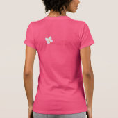 蝶かわいらし抽象芸術アートへ衣服 Tシャツ (裏面)