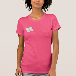 蝶かわいらし抽象芸術アートへ衣服 Tシャツ