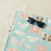 蝶かわいらし柄ガールズ ビーチタオル (インサイチュ)