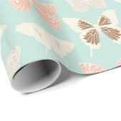 蝶かわいらし模様 ラッピングペーパー (ロールコーナー)