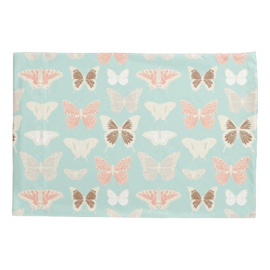 蝶かわいらし模様 枕カバー (裏面)