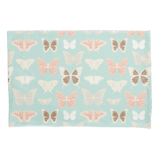 蝶かわいらし模様 枕カバー (正面)