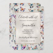 蝶かわいらし真珠 招待状 (正面/裏面)