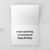 蝶かわいらし花誕生日カード カード (内部)