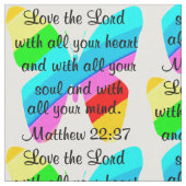 蝶かわいらし蝶マタイ22:37デザイン ファブリック (クローズアップ)