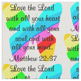 蝶かわいらし蝶マタイ22:37デザイン ファブリック