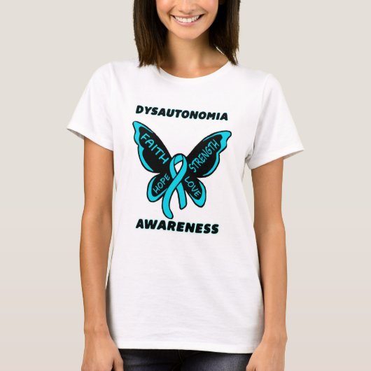 蝶か認識度… Dysautonomia Tシャツ (正面)