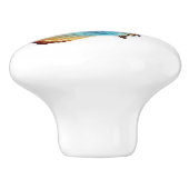 蝶か陶磁器のノブ セラミックノブ (側面)