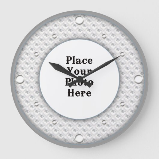 蝶があなたのフォトウォール時計をフレーム ラージ壁時計 (正面)