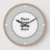 蝶があなたのフォトウォール時計をフレーム ラージ壁時計 (正面)