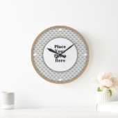 蝶があなたのフォトウォール時計をフレーム ラージ壁時計 (ホーム)